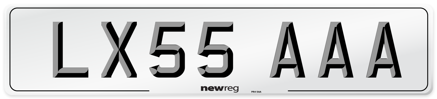LX55 AAA Number Plate from New Reg